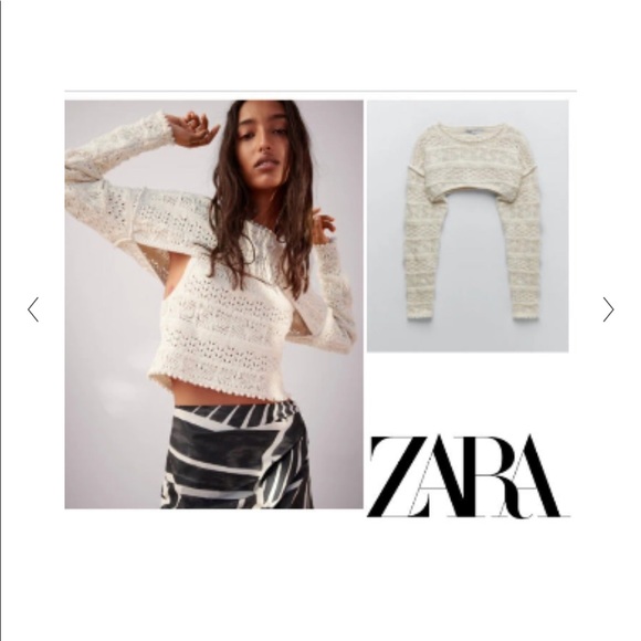 Zara Tops Zara Knit Arm Warmer And Top 2 Piece Set Poshmark
